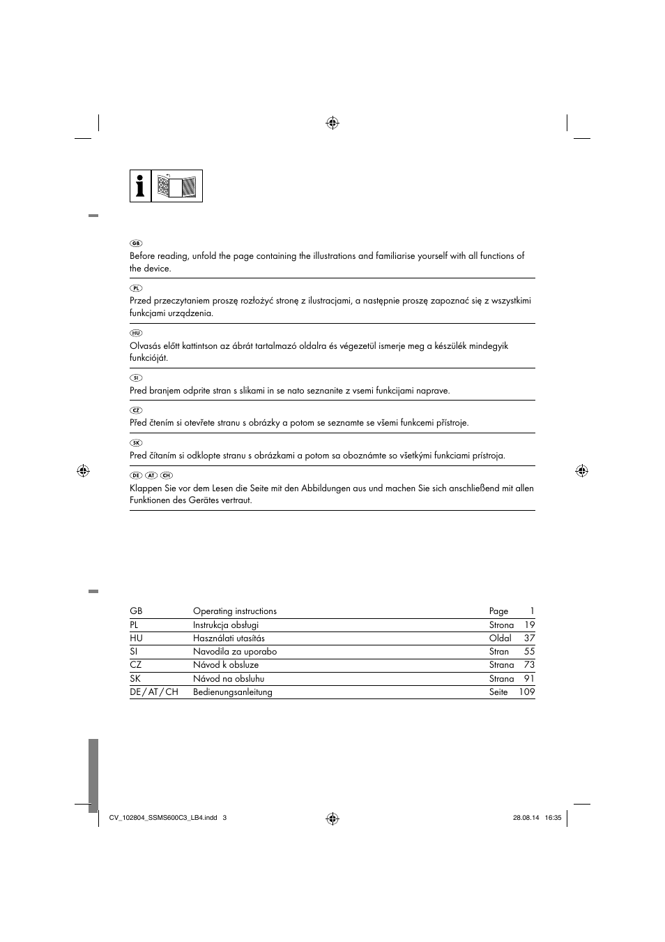 Silvercrest SSMS 600 C3 User Manual | Page 2 / 130