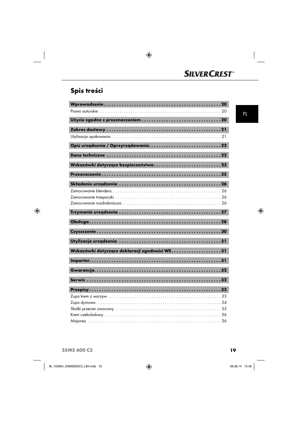 Silvercrest SSMS 600 C3 User Manual | Page 22 / 130