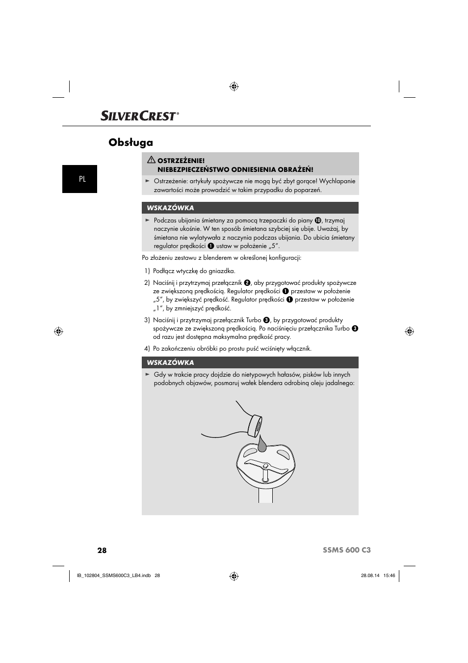 Obsługa | Silvercrest SSMS 600 C3 User Manual | Page 31 / 130