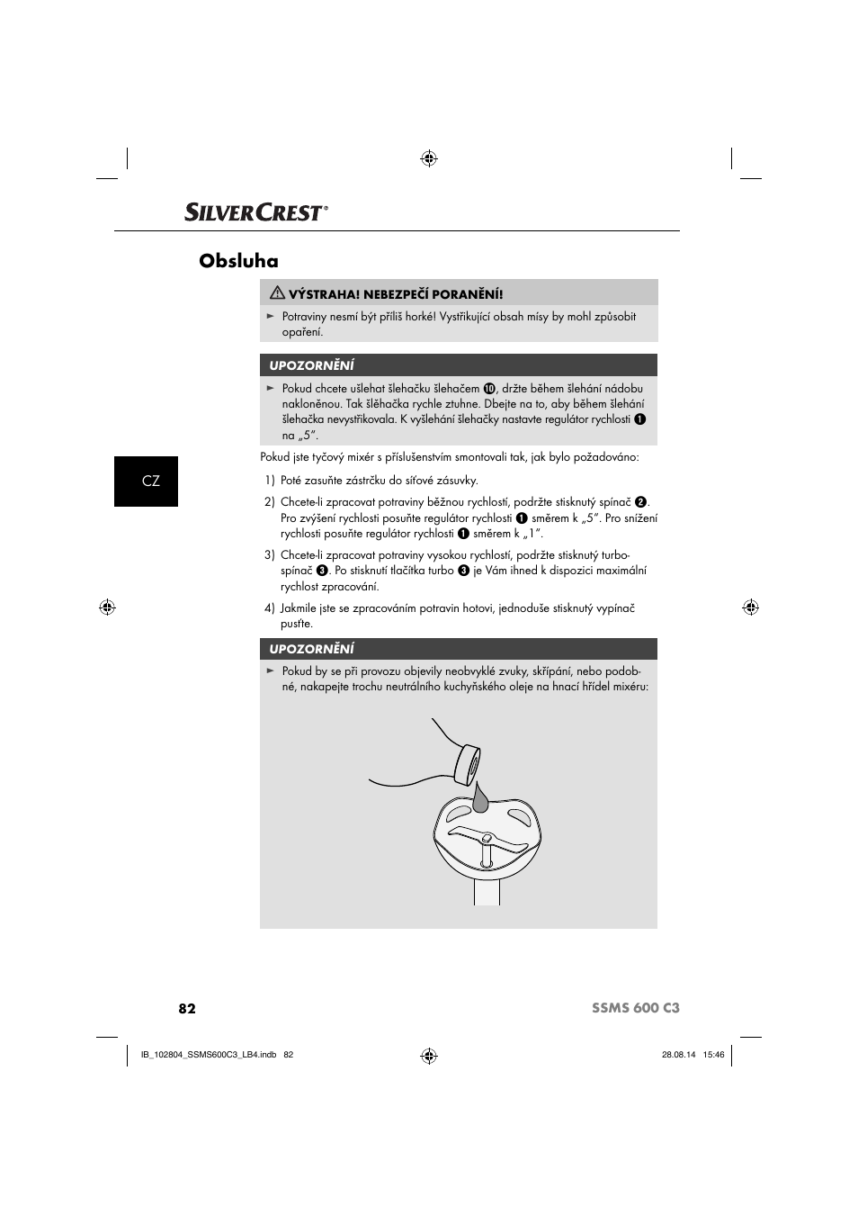 Obsluha | Silvercrest SSMS 600 C3 User Manual | Page 85 / 130