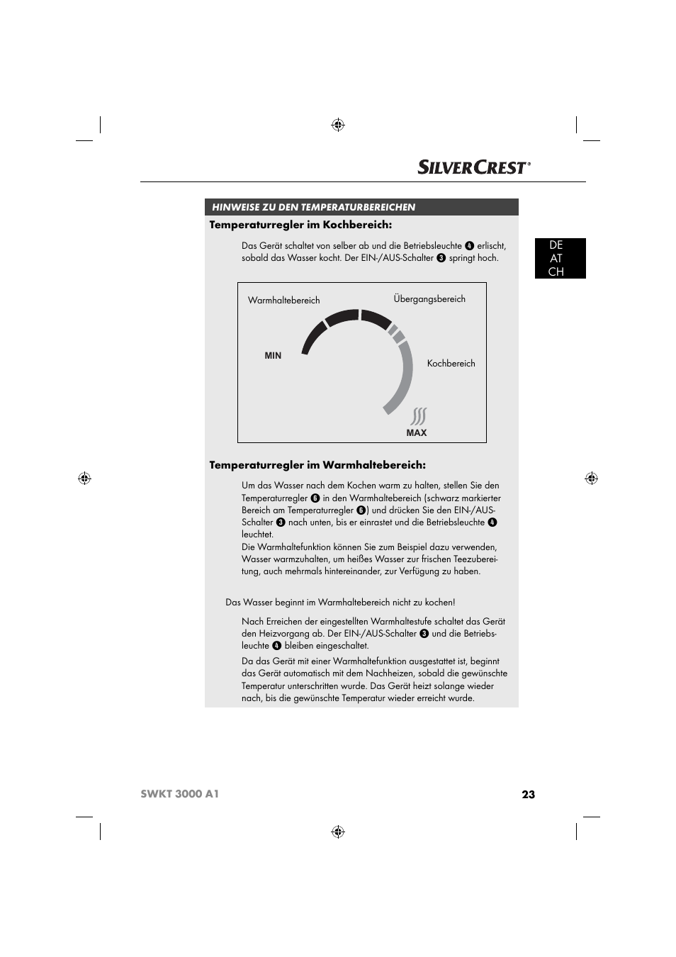 De at ch | Silvercrest SWKT 3000 A1 User Manual | Page 26 / 45