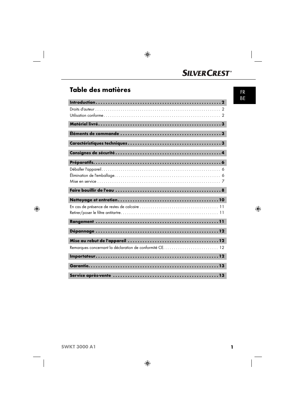 Silvercrest SWKT 3000 A1 User Manual | Page 4 / 45