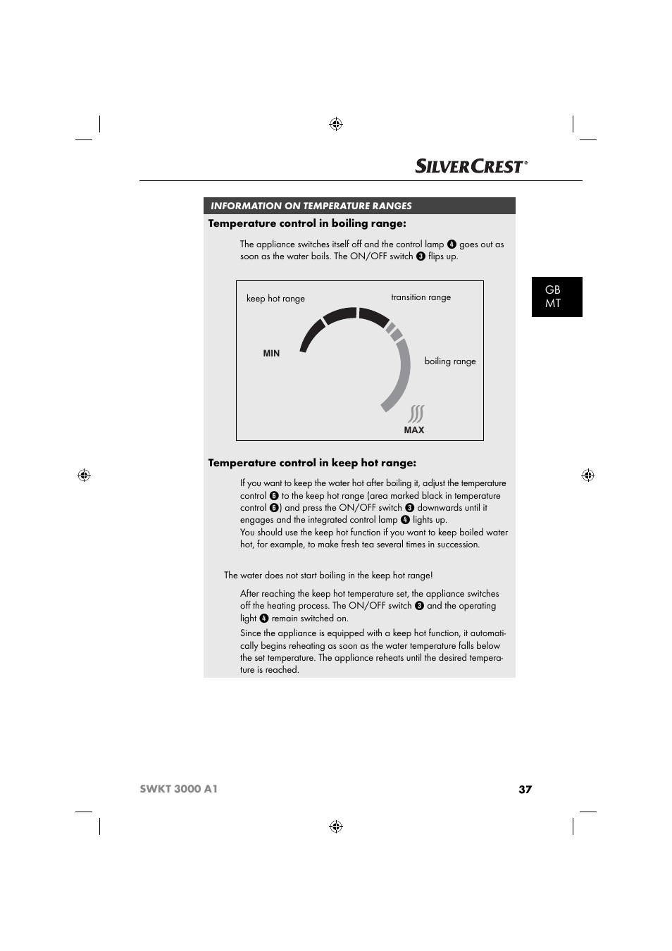 Gb mt | Silvercrest SWKT 3000 A1 User Manual | Page 40 / 59