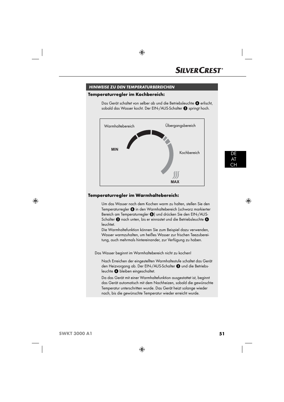 De at ch | Silvercrest SWKT 3000 A1 User Manual | Page 54 / 59