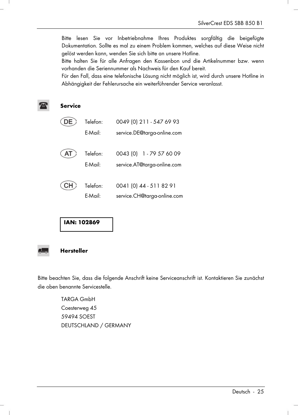 Silvercrest SBB 850 B1 User Manual | Page 27 / 100