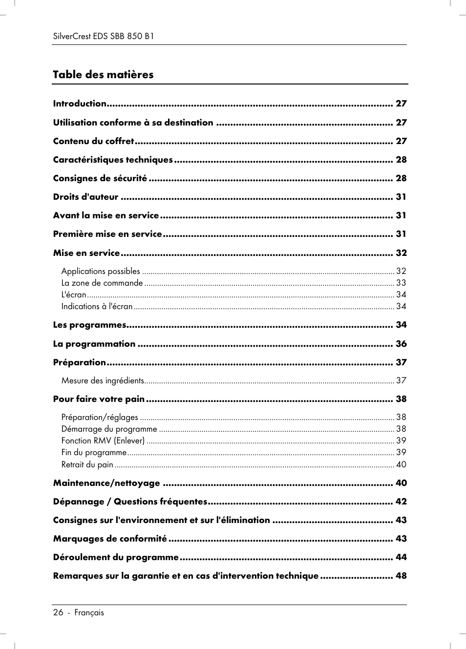 Silvercrest SBB 850 B1 User Manual | Page 28 / 100