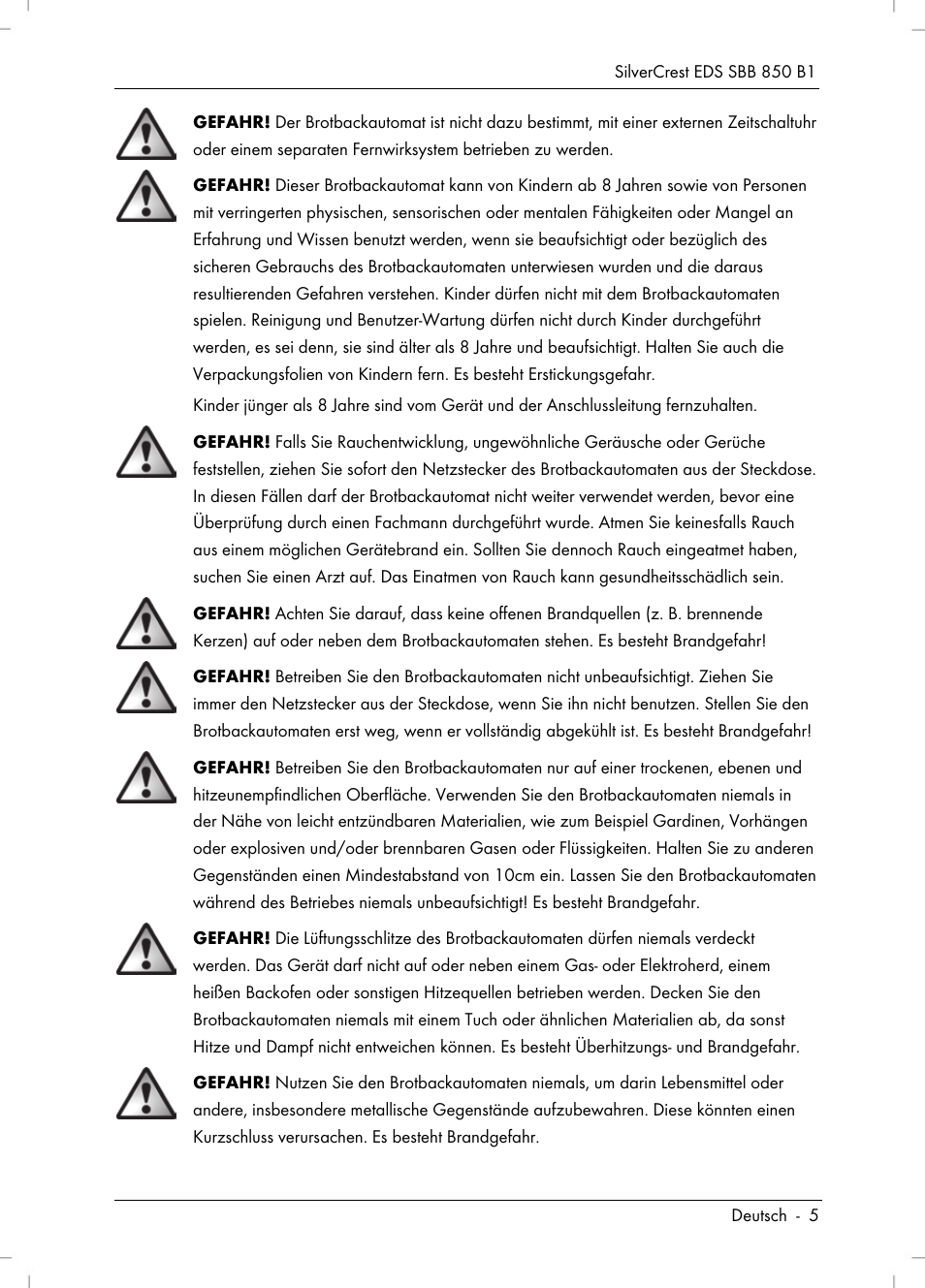 Silvercrest SBB 850 B1 User Manual | Page 7 / 100