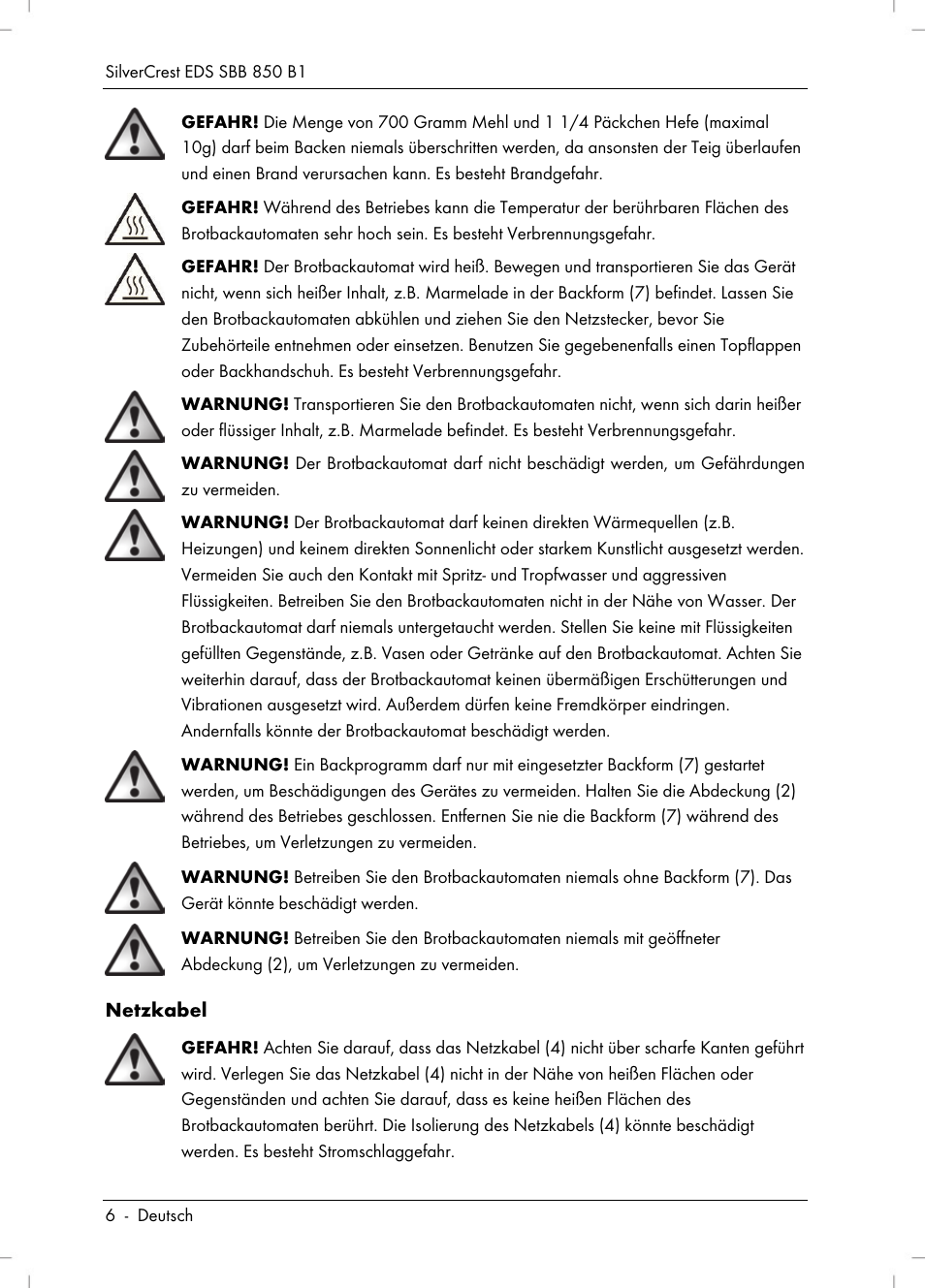 Silvercrest SBB 850 B1 User Manual | Page 8 / 100