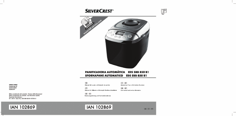 Silvercrest SBB 850 B1 User Manual | 124 pages