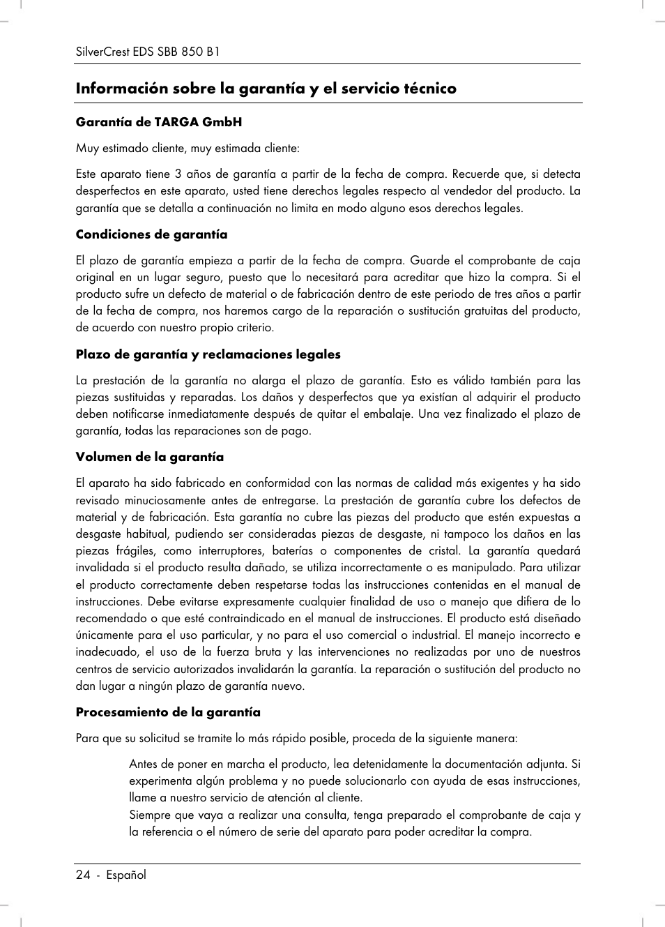 Silvercrest SBB 850 B1 User Manual | Page 26 / 124