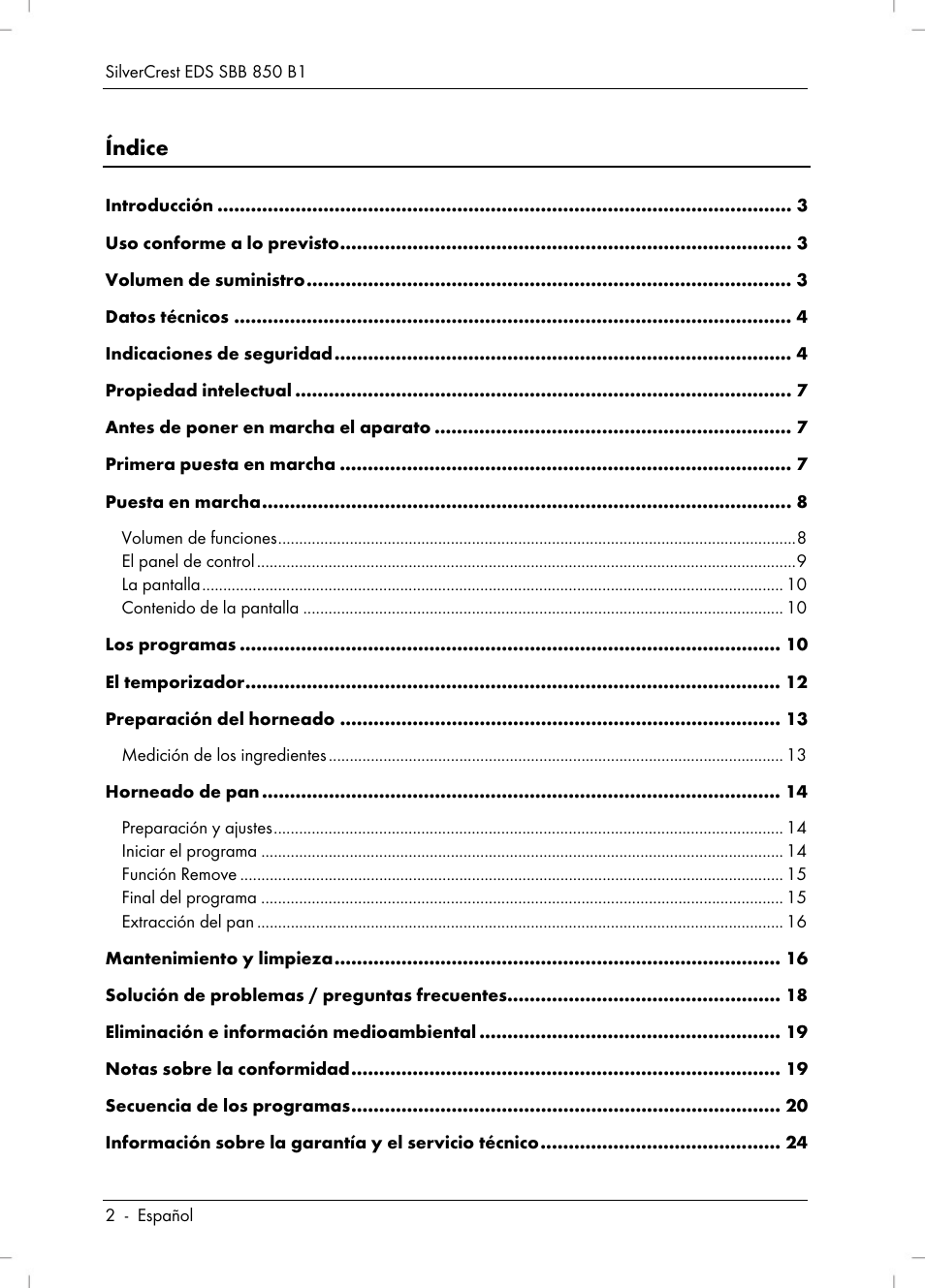 Silvercrest SBB 850 B1 User Manual | Page 4 / 124