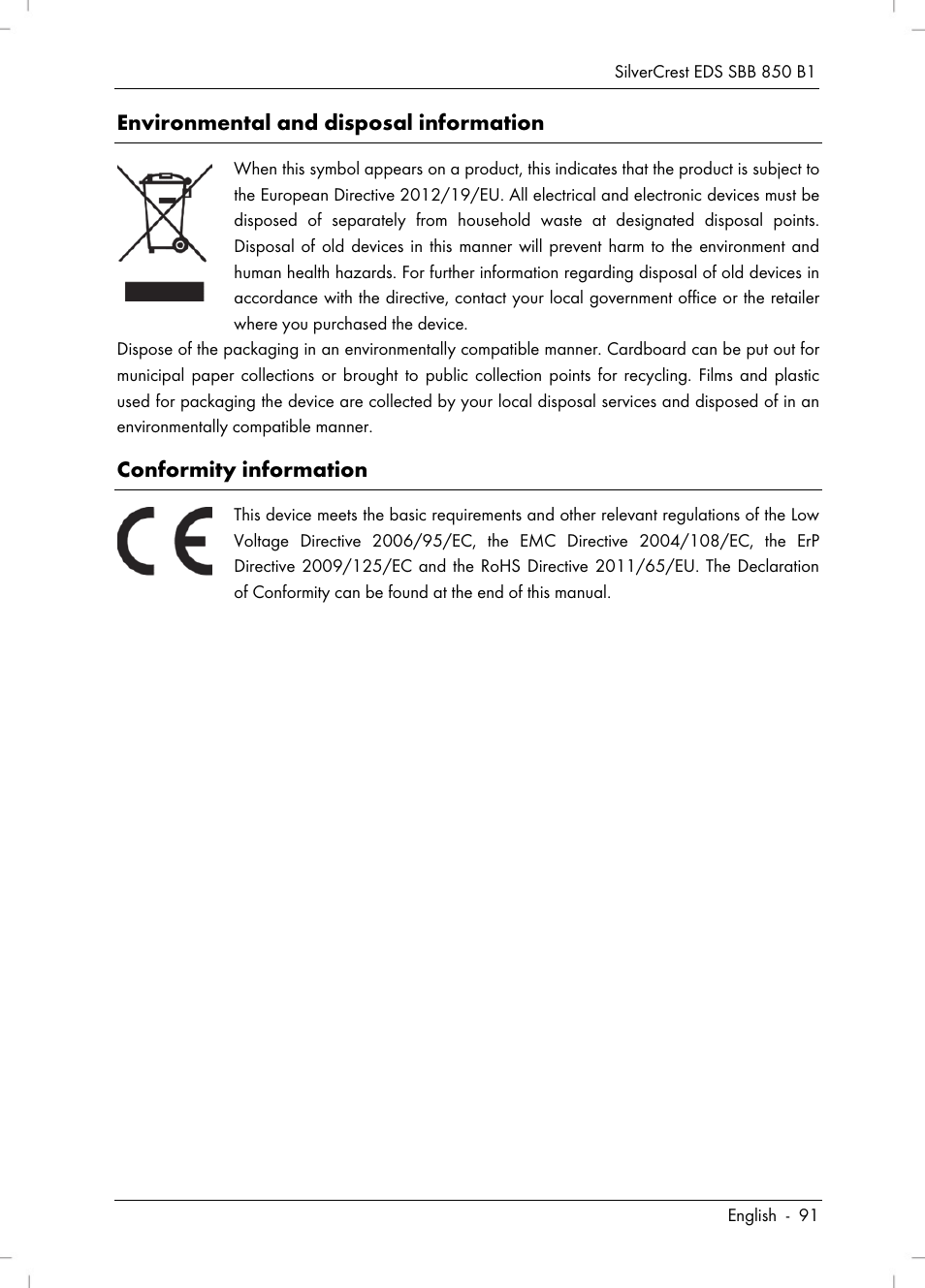 Silvercrest SBB 850 B1 User Manual | Page 93 / 124
