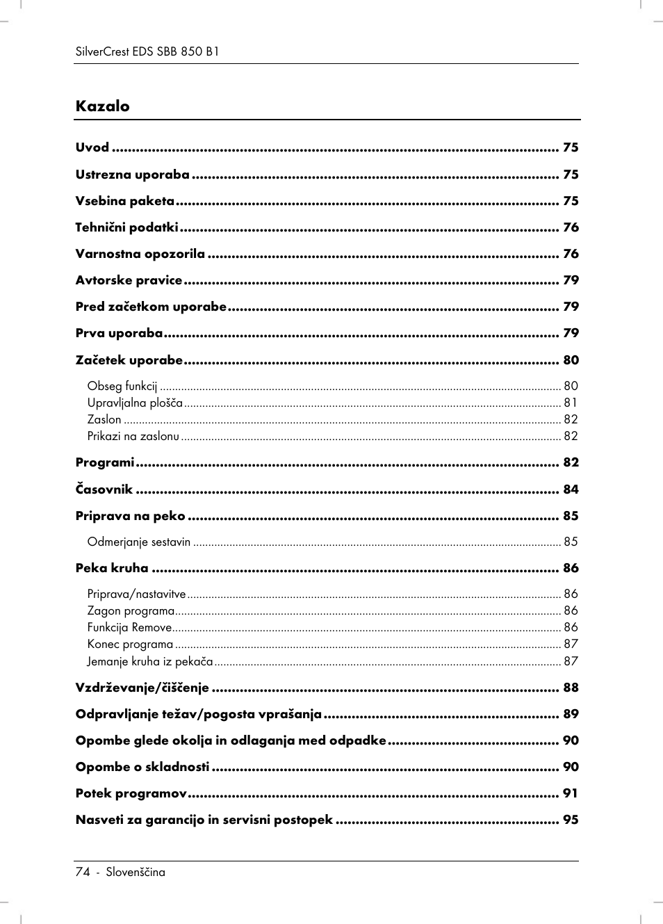 Silvercrest SBB 850 B1 User Manual | Page 76 / 172