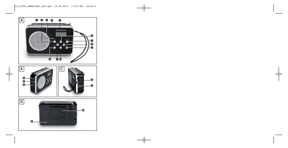 Bd c a | Silvercrest SWED 100 A1 User Manual | Page 2 / 50