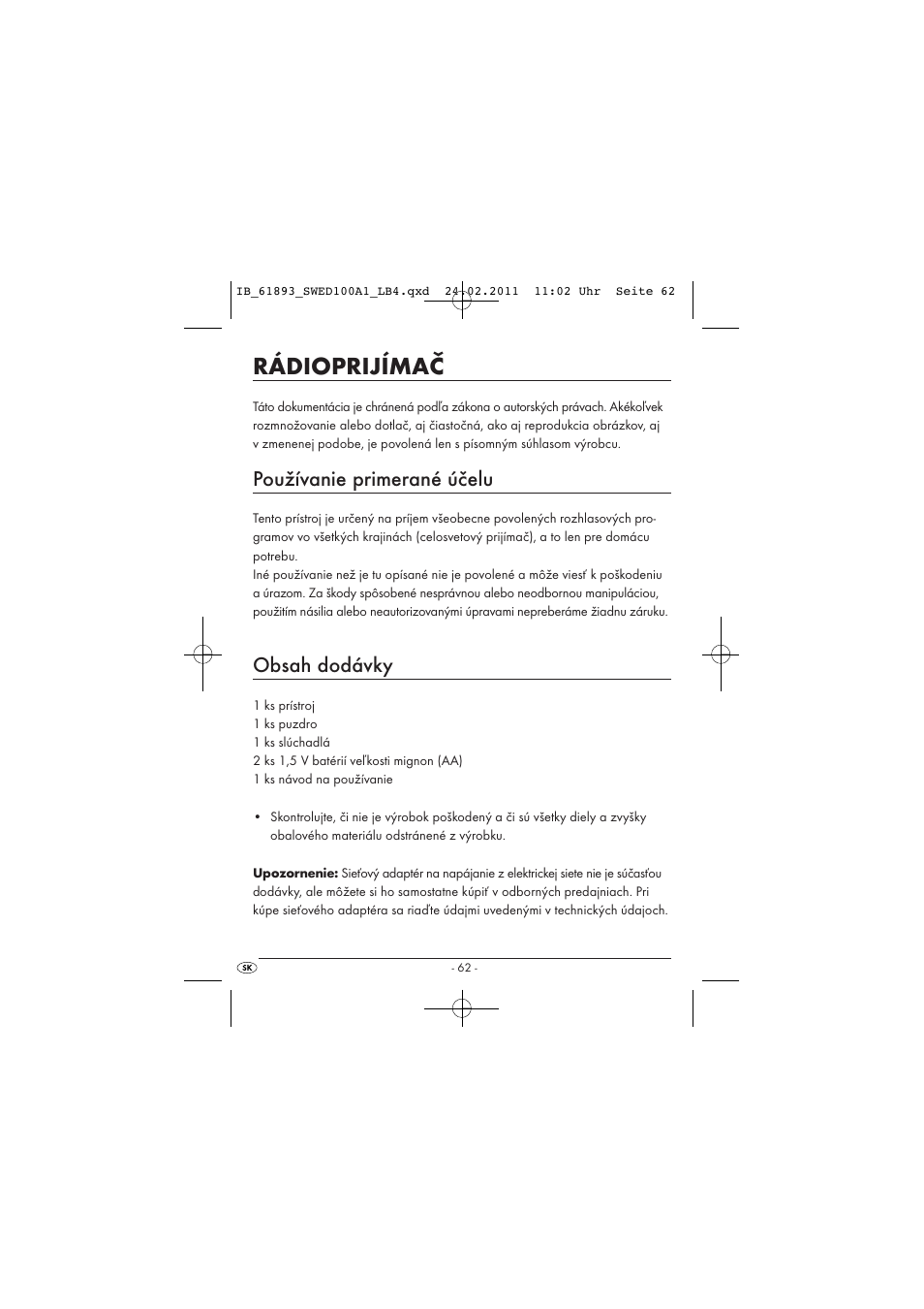 Silvercrest SWED 100 A1 User Manual | Page 64 / 74