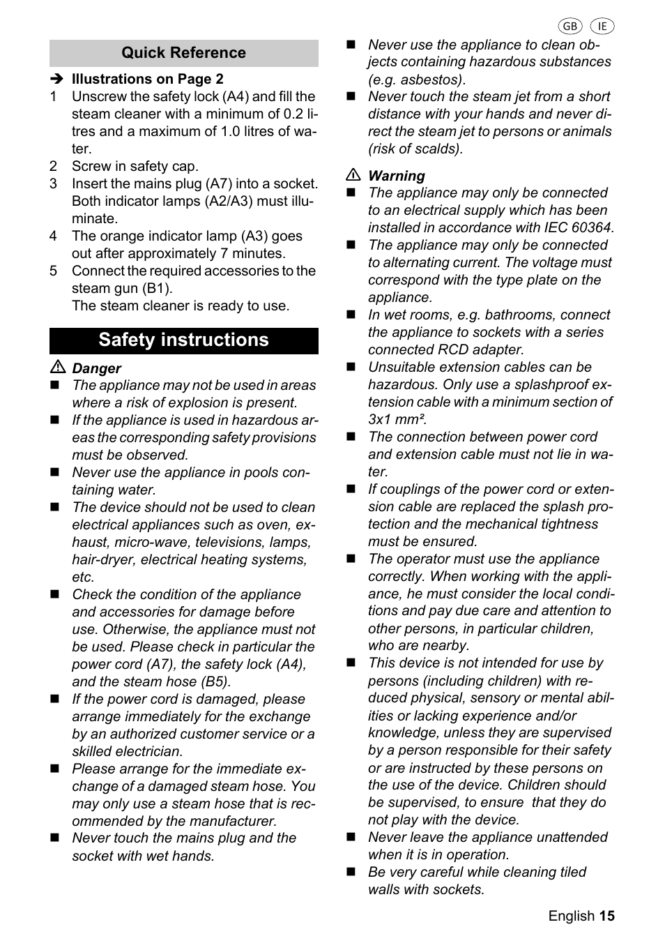 Safety instructions | Silvercrest SDR 1500 A1 User Manual | Page 15 / 80