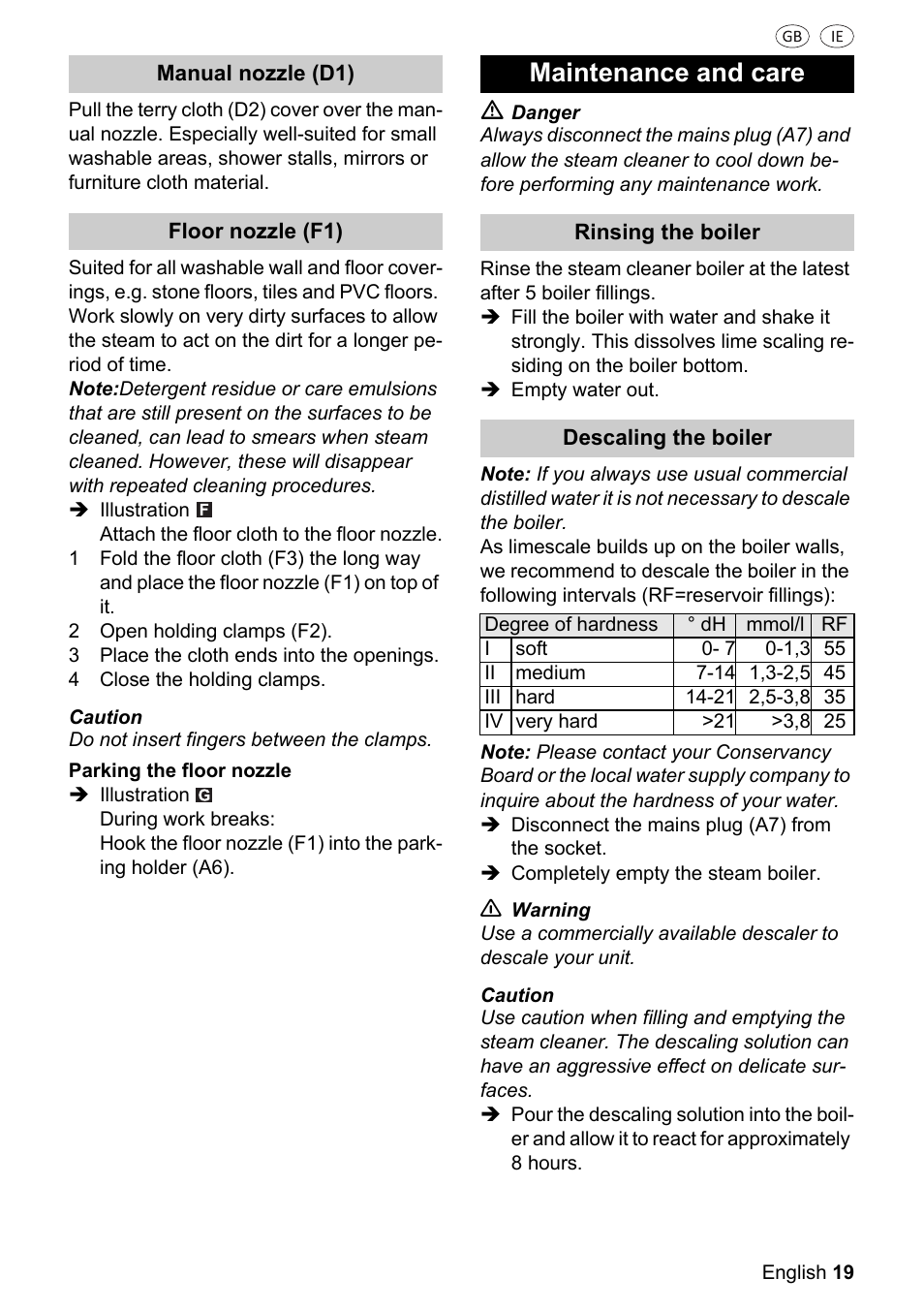 Maintenance and care | Silvercrest SDR 1500 A1 User Manual | Page 19 / 80