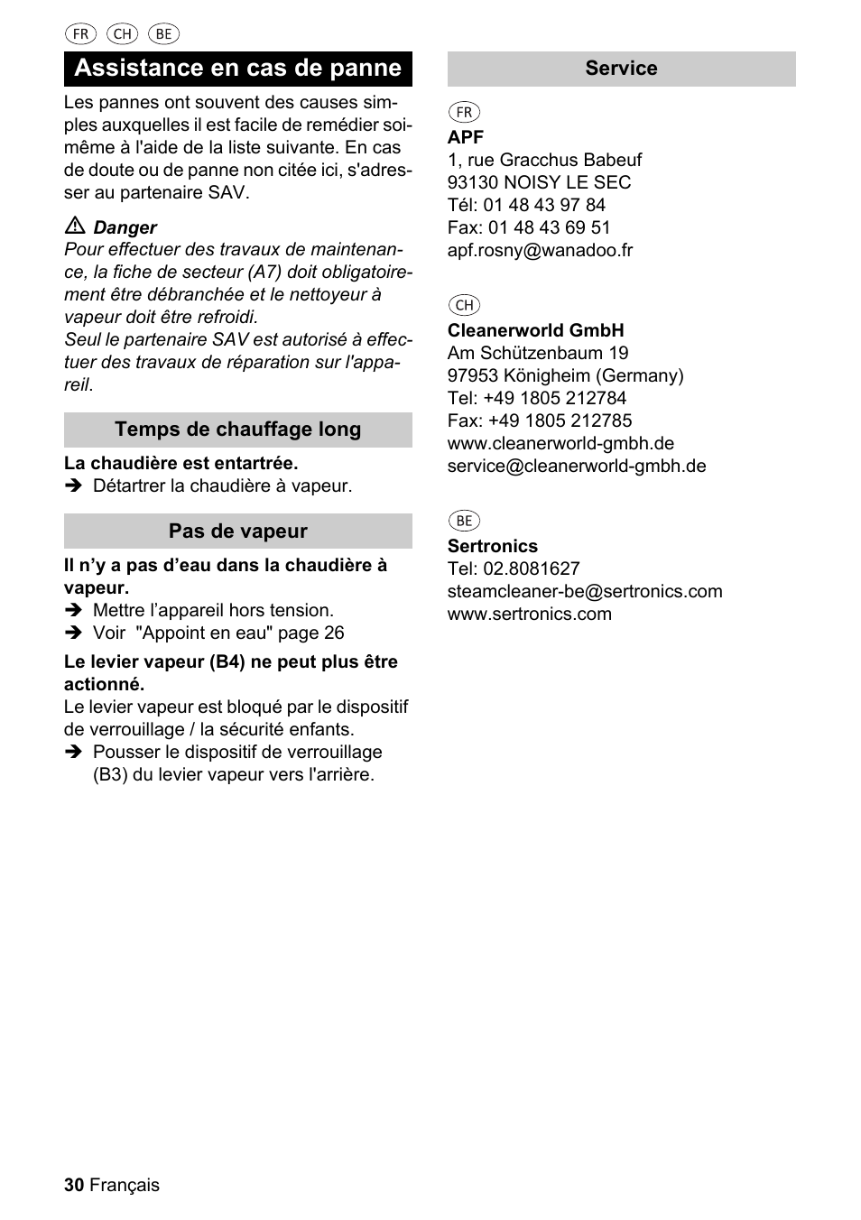 Assistance en cas de panne | Silvercrest SDR 1500 A1 User Manual | Page 30 / 80