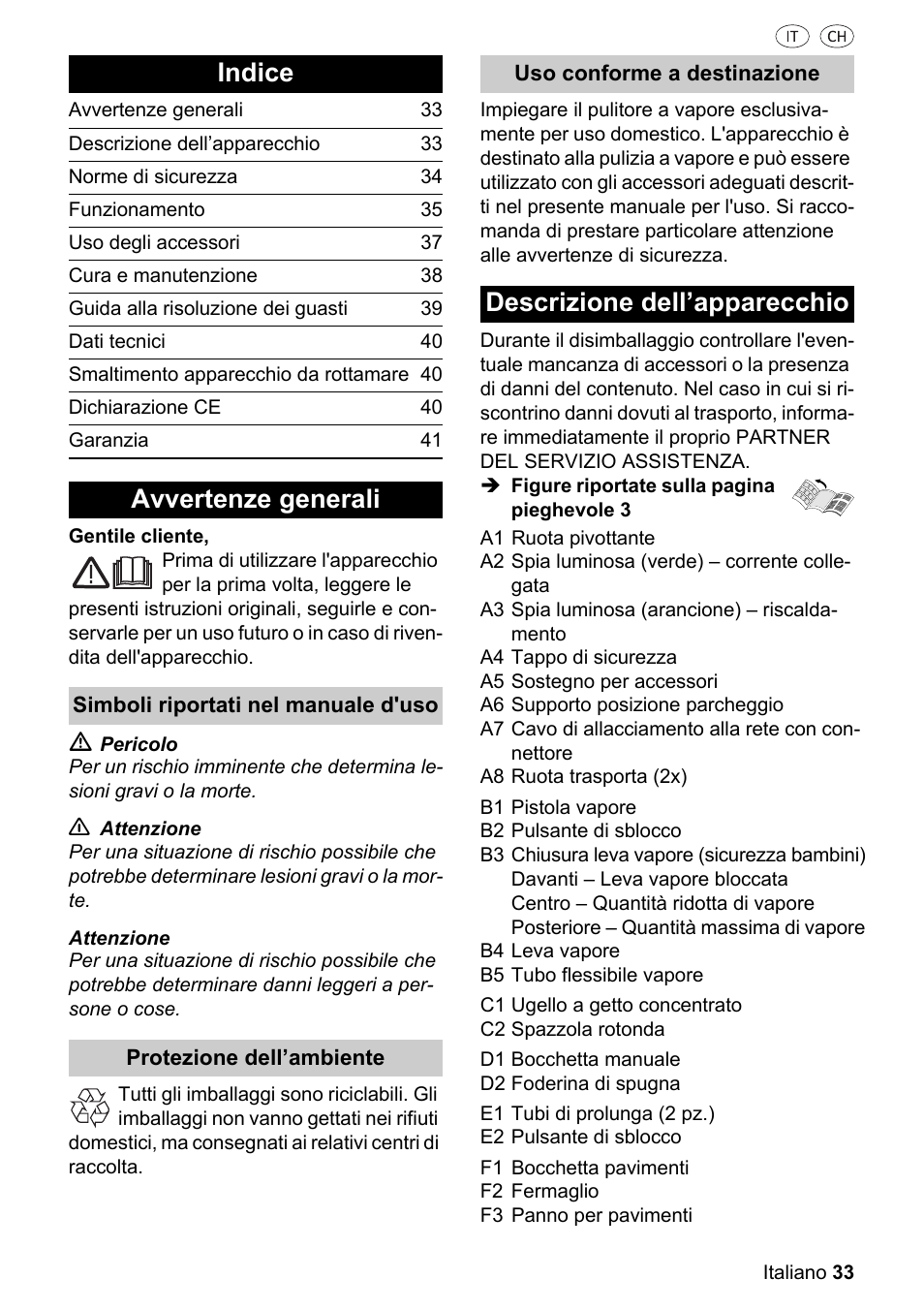 Indice, Avvertenze generali, Descrizione dell’apparecchio | Silvercrest SDR 1500 A1 User Manual | Page 33 / 80