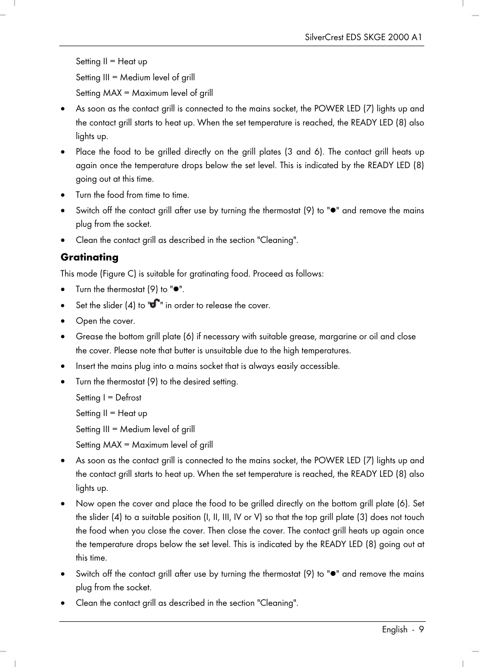 Silvercrest SKGE 2000 A1 User Manual | Page 11 / 100