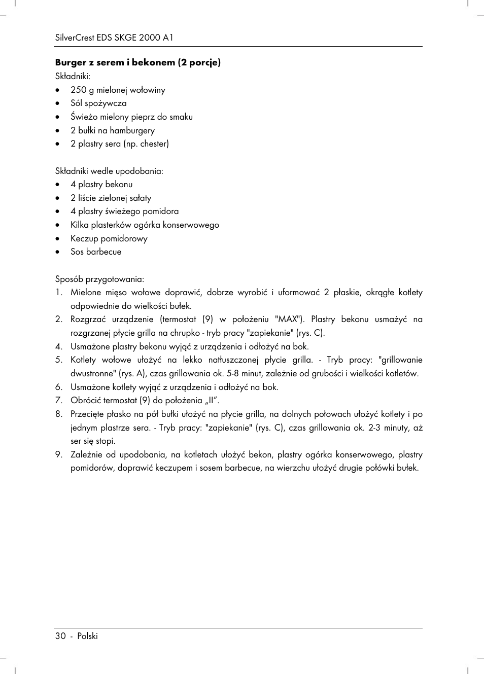 Silvercrest SKGE 2000 A1 User Manual | Page 32 / 100