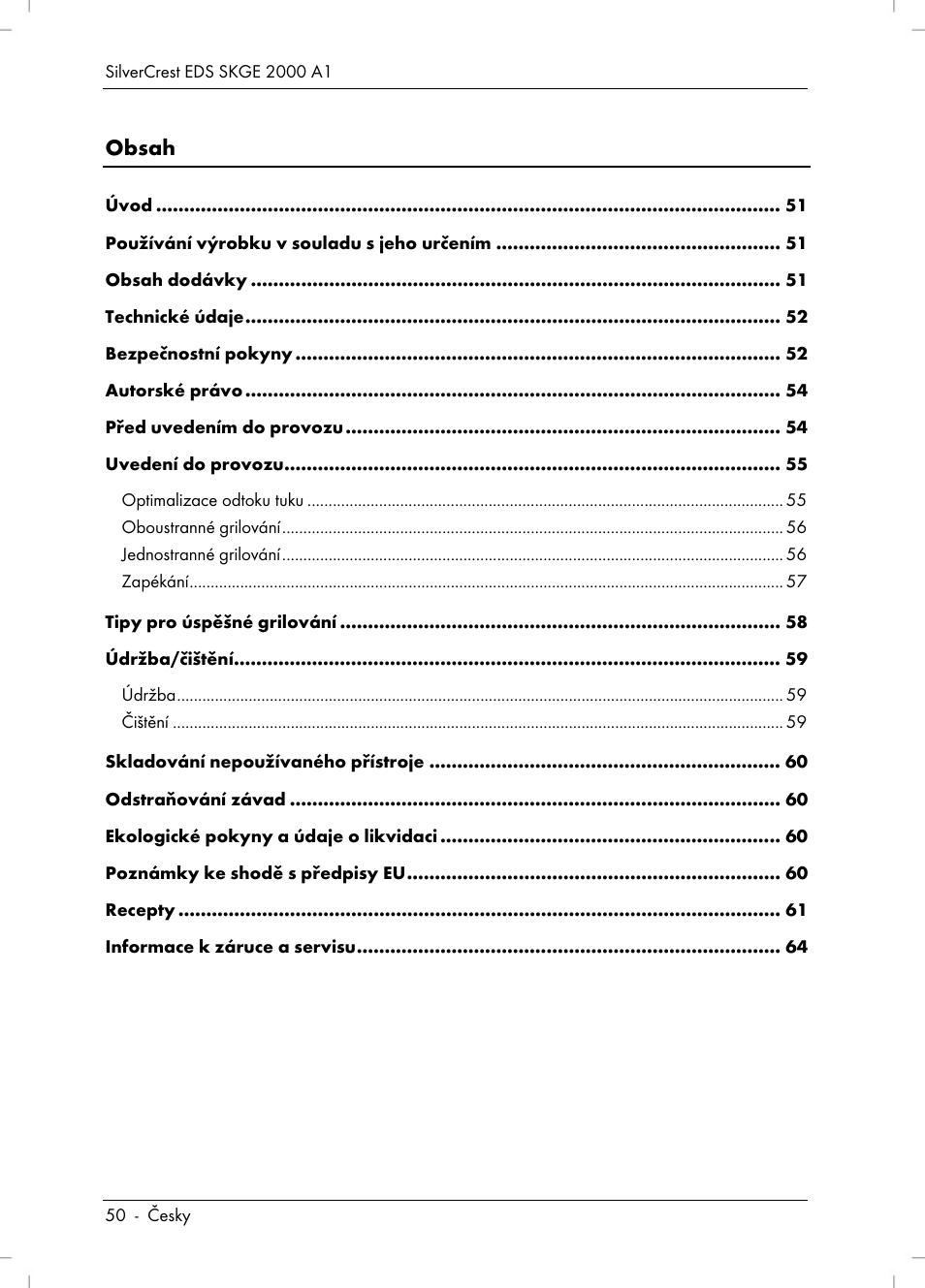 Silvercrest SKGE 2000 A1 User Manual | Page 52 / 100