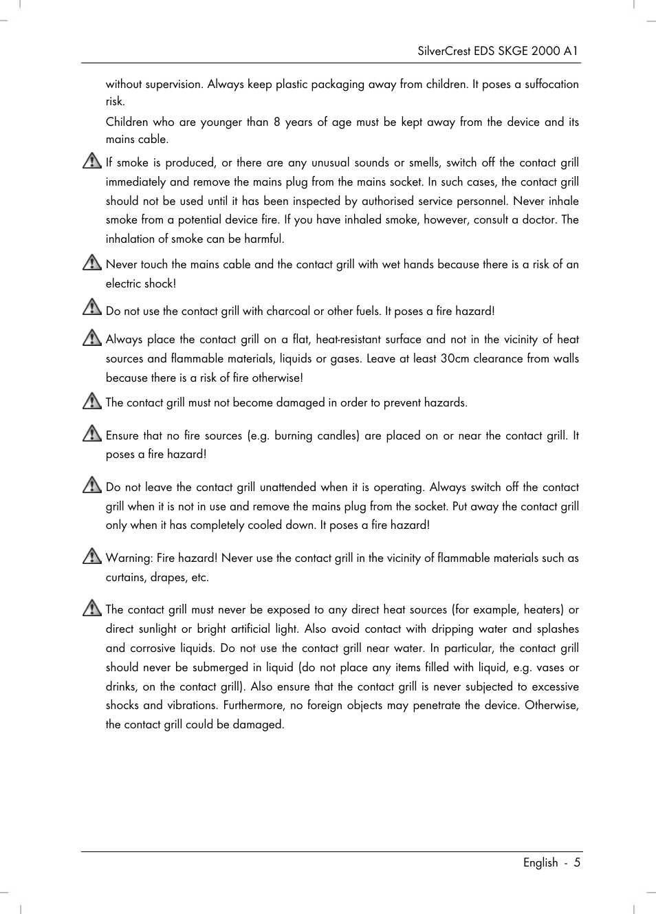 Silvercrest SKGE 2000 A1 User Manual | Page 7 / 100