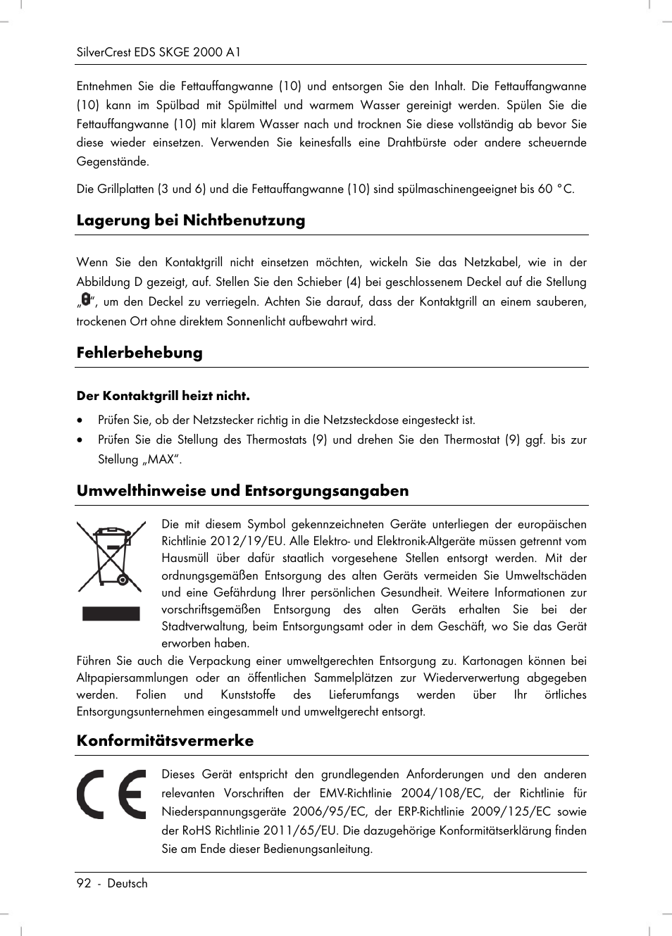 Silvercrest SKGE 2000 A1 User Manual | Page 94 / 100