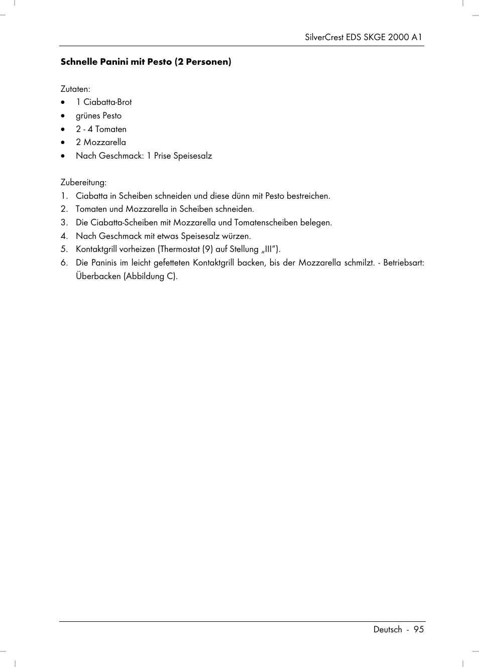 Silvercrest SKGE 2000 A1 User Manual | Page 97 / 100