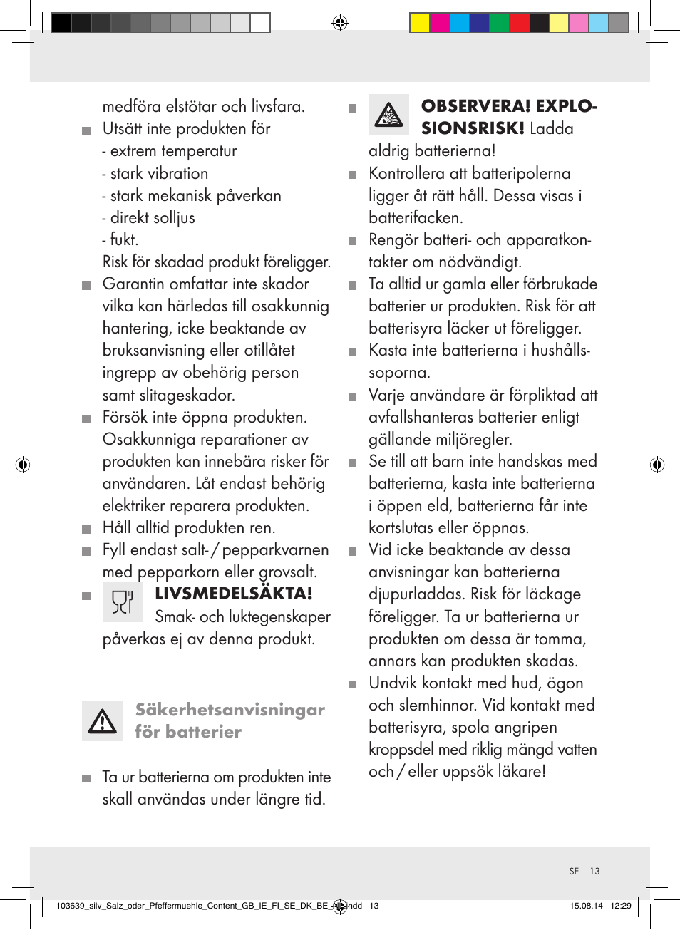 Silvercrest Z31738/Z31738A/ Z31738B/Z31738C User Manual | Page 13 / 35