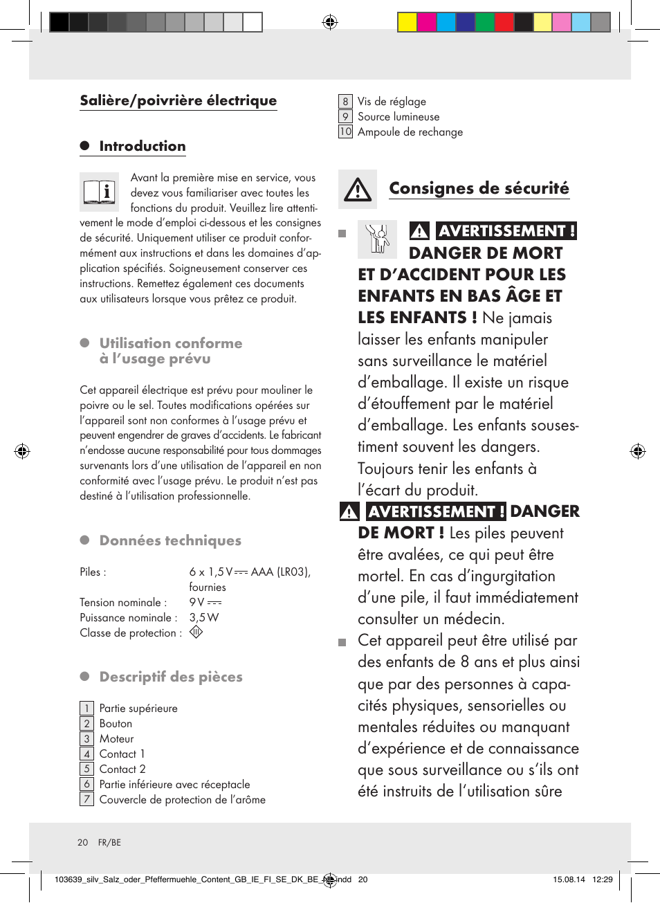 Silvercrest Z31738/Z31738A/ Z31738B/Z31738C User Manual | Page 20 / 35