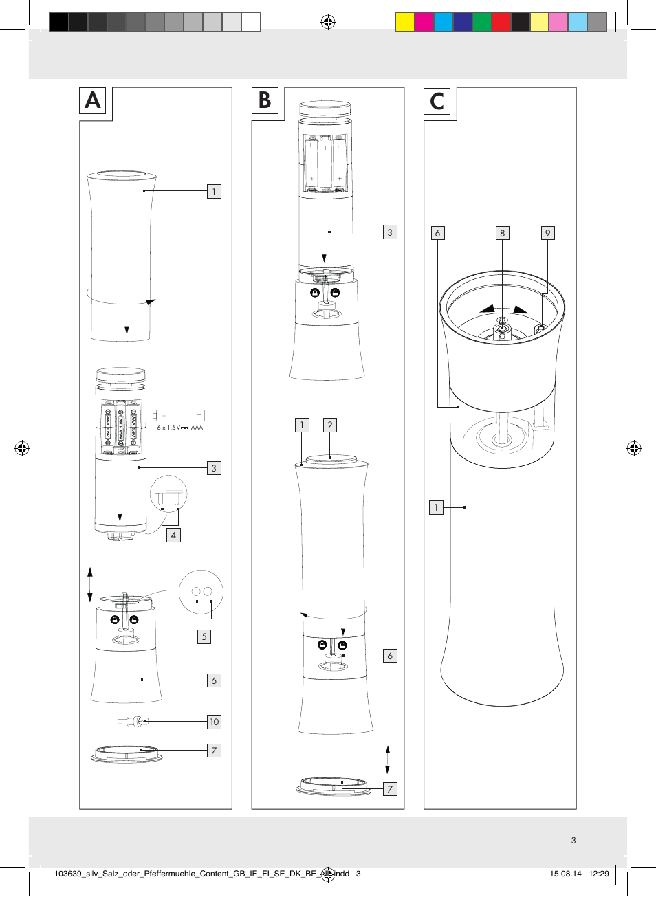 Silvercrest Z31738/Z31738A/ Z31738B/Z31738C User Manual | Page 3 / 35