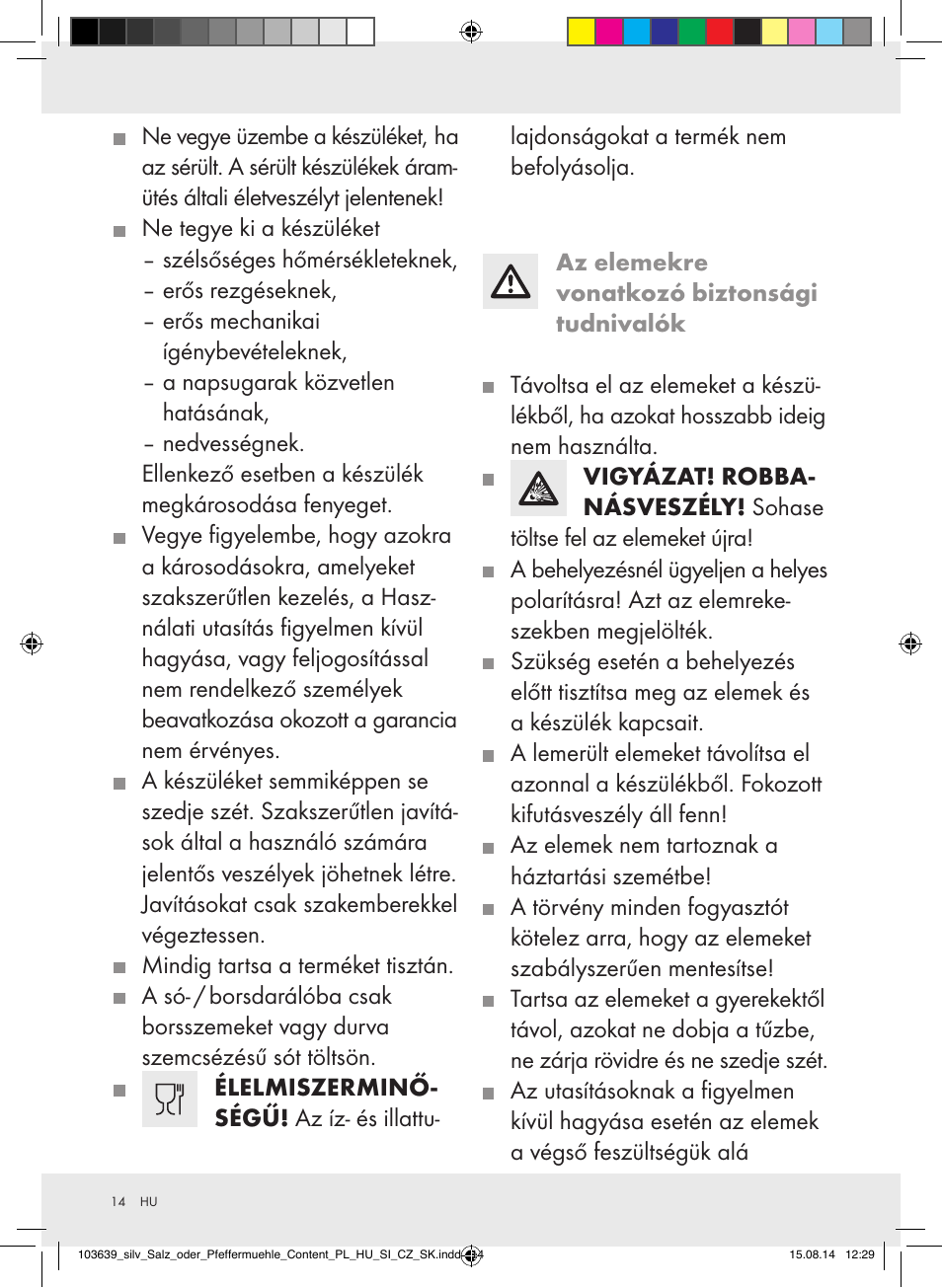 Silvercrest Z31738/Z31738A/ Z31738B/Z31738C User Manual | Page 14 / 35