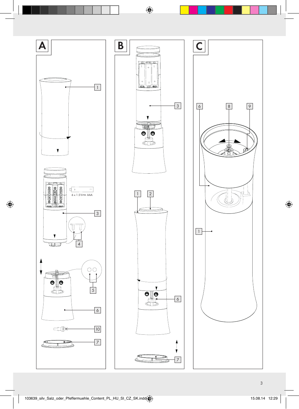 Silvercrest Z31738/Z31738A/ Z31738B/Z31738C User Manual | Page 3 / 35