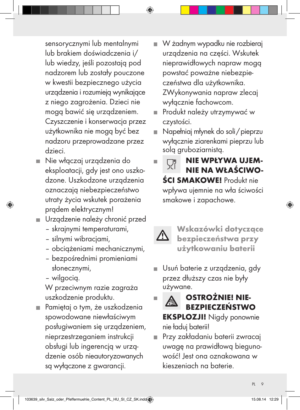Silvercrest Z31738/Z31738A/ Z31738B/Z31738C User Manual | Page 9 / 35