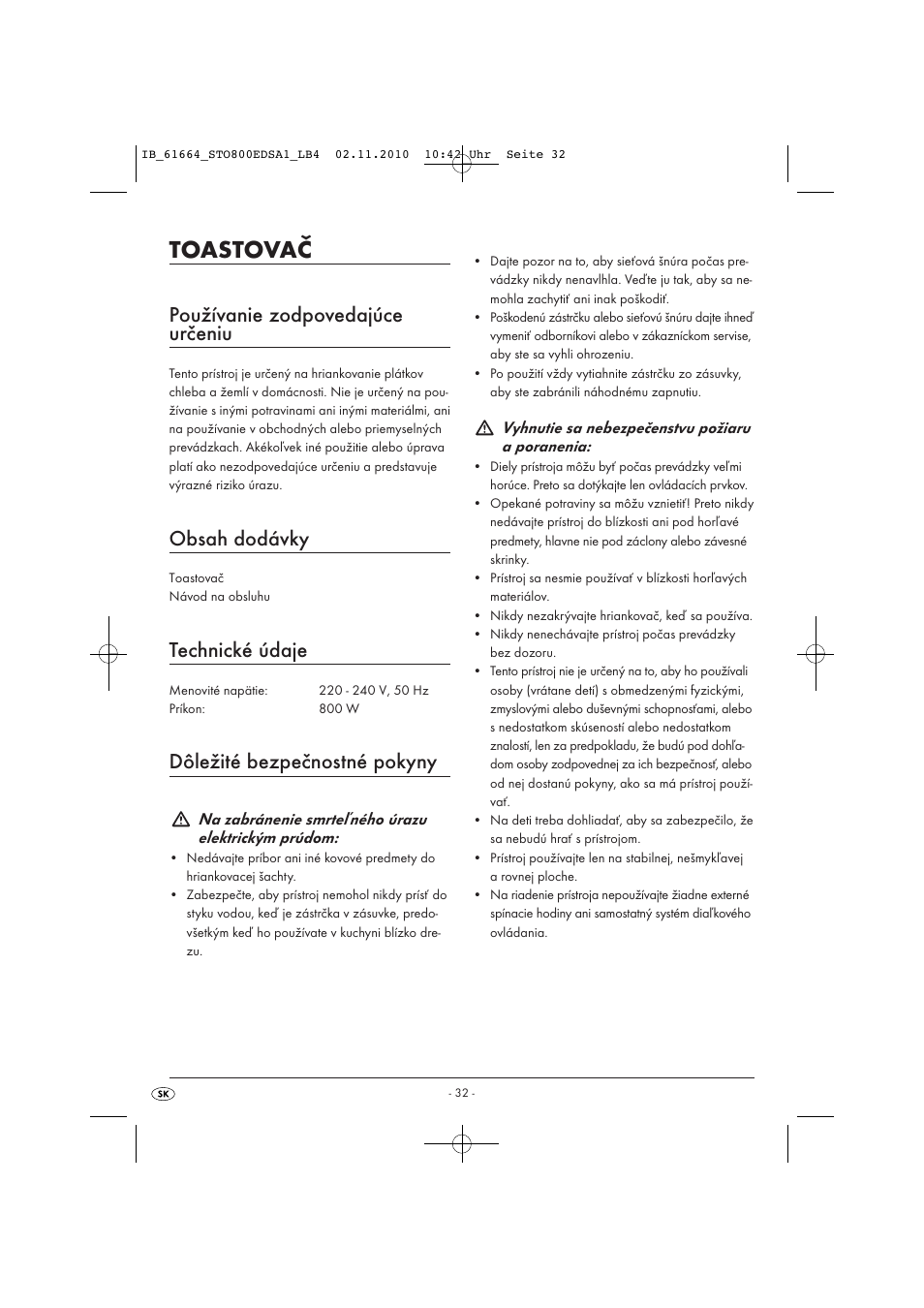 Silvercrest STO 800 EDS A1 User Manual | Page 34 / 38