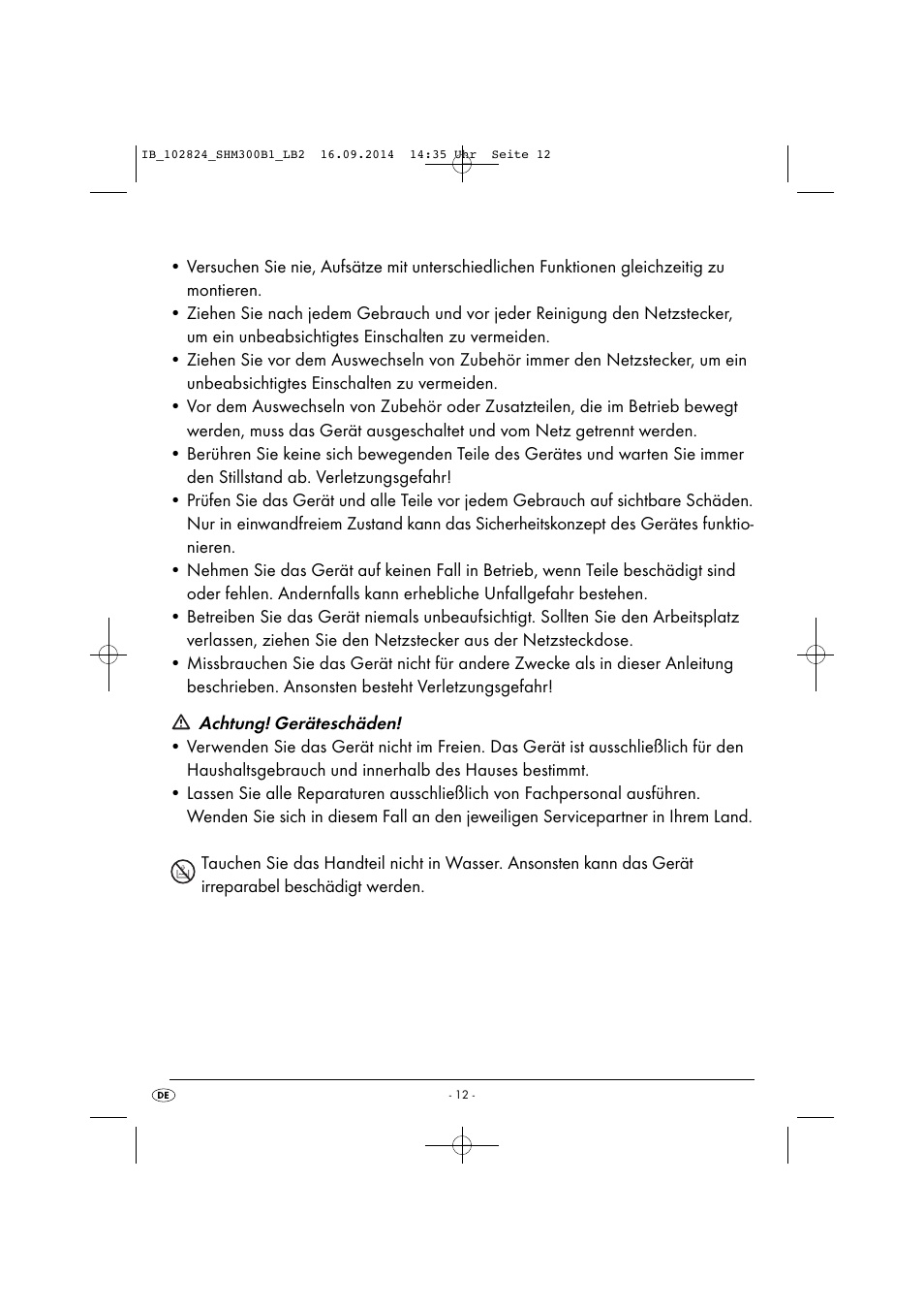 Silvercrest SHM 300 B1 User Manual | Page 15 / 27