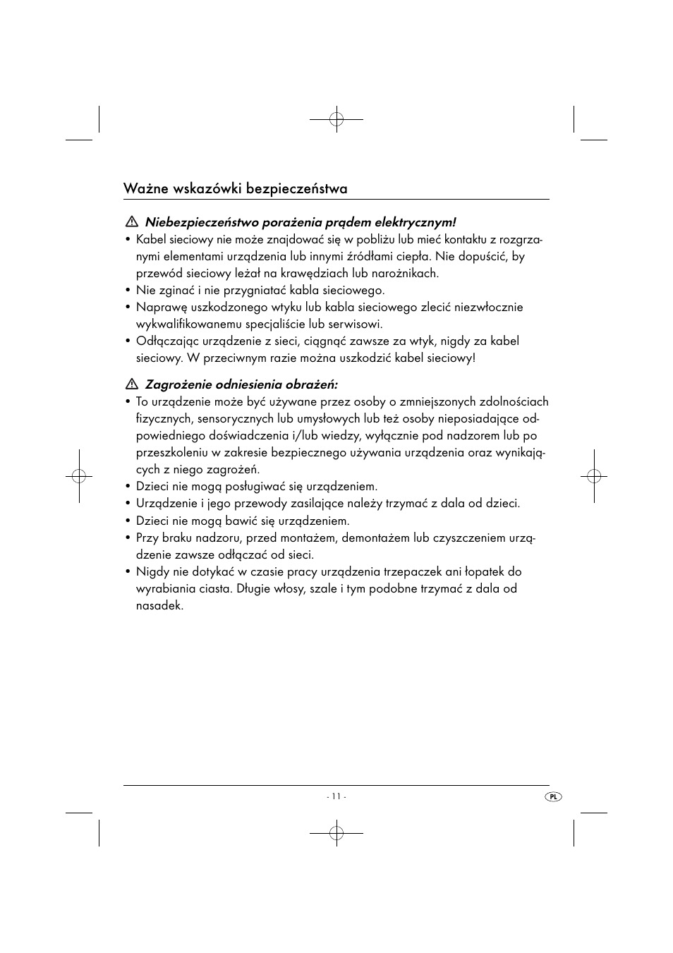 Ważne wskazówki bezpieczeństwa | Silvercrest SHM 300 B1 User Manual | Page 14 / 59