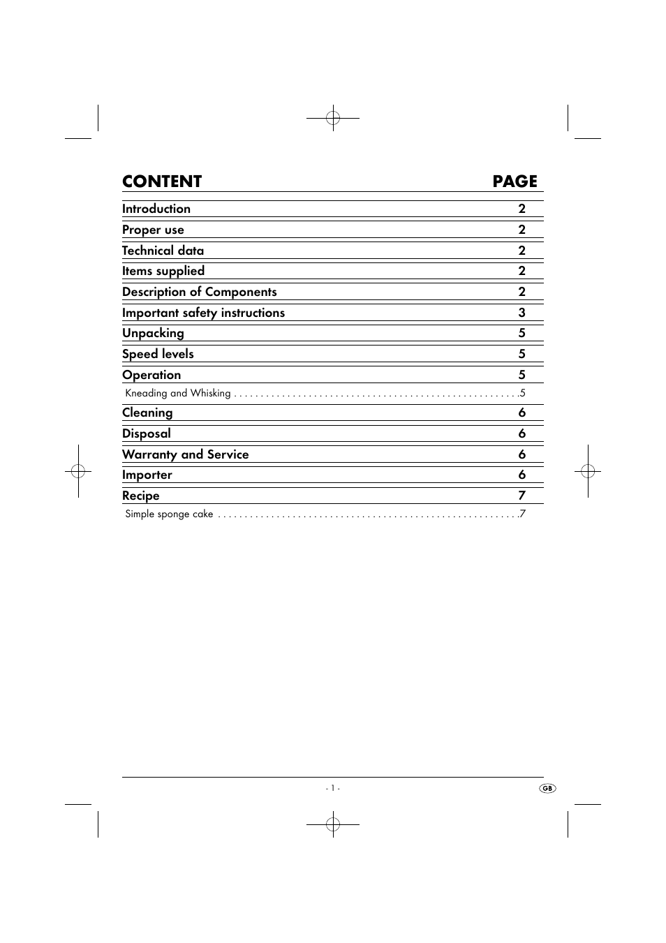 Content page | Silvercrest SHM 300 B1 User Manual | Page 4 / 59