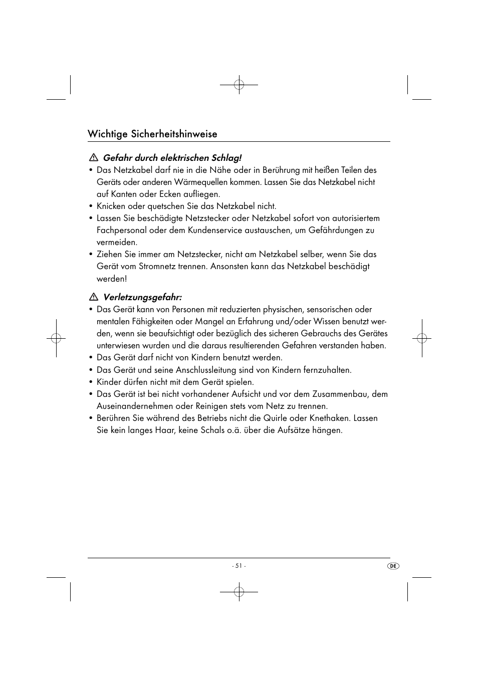 Wichtige sicherheitshinweise | Silvercrest SHM 300 B1 User Manual | Page 54 / 59