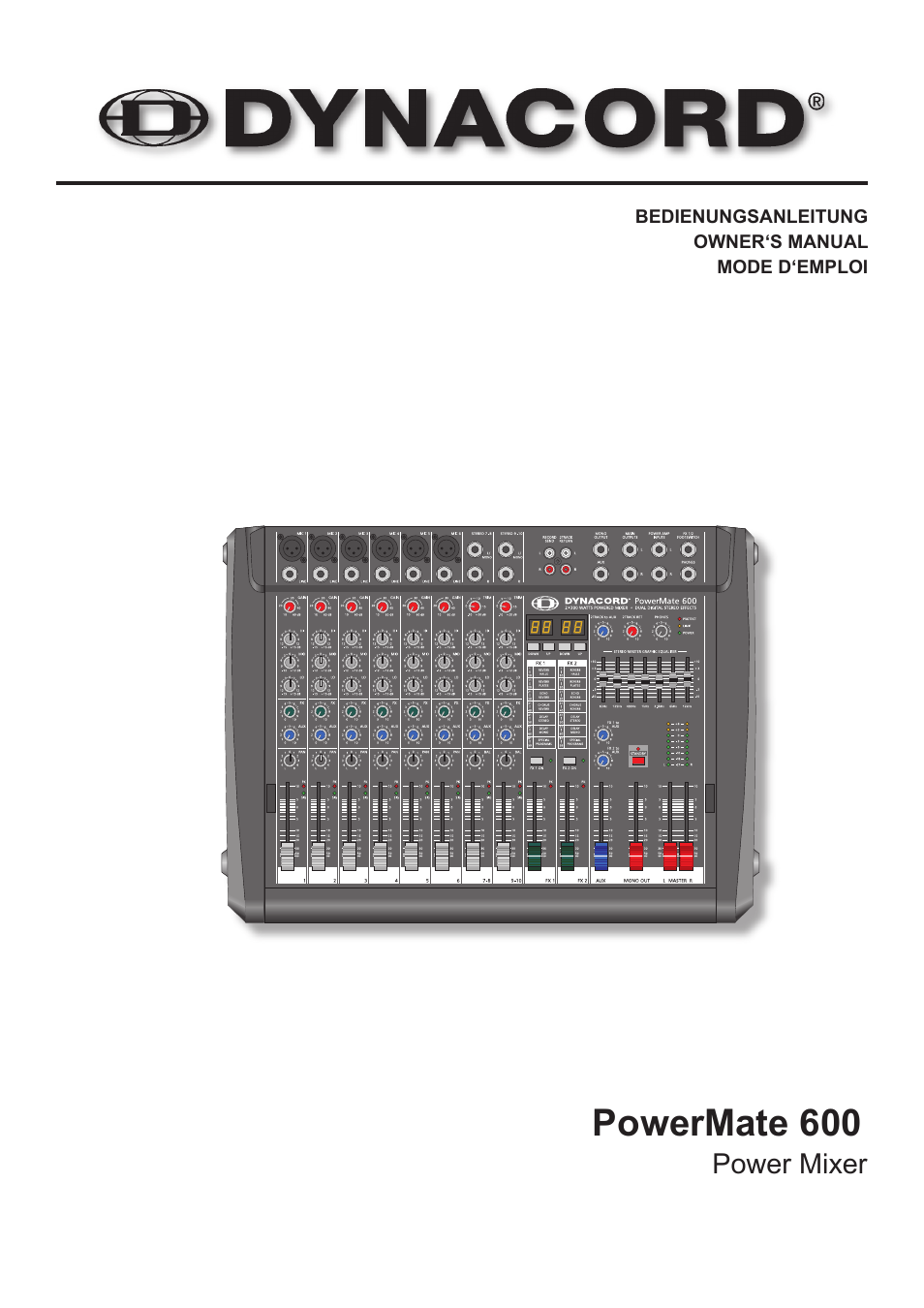 Dynacord PowerMate 600 User Manual | 64 pages