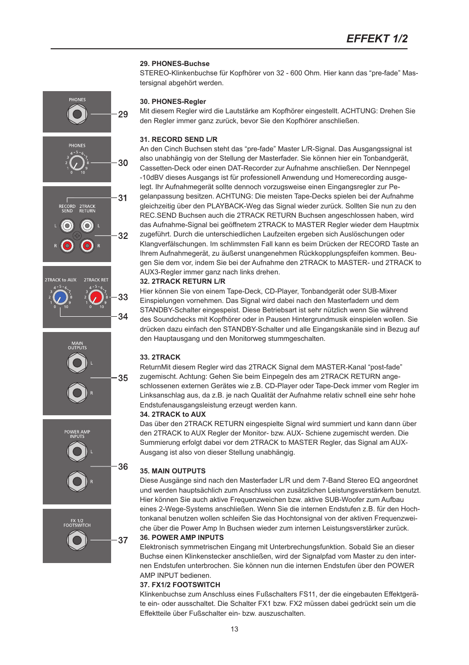 Effekt 1/2 | Dynacord PowerMate 600 User Manual | Page 13 / 64