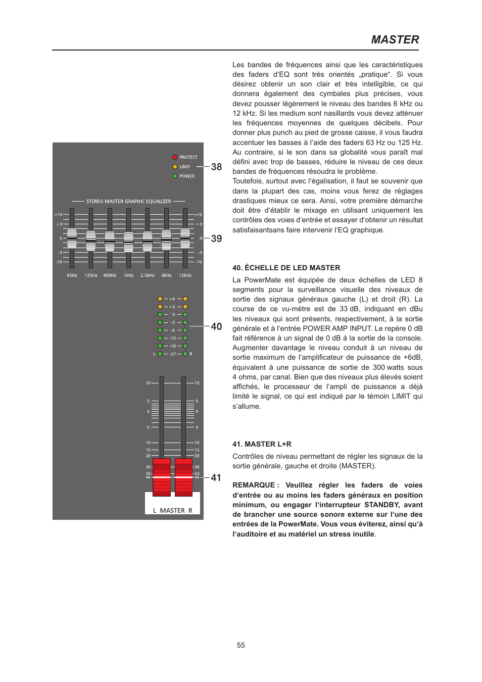 Master | Dynacord PowerMate 600 User Manual | Page 55 / 64