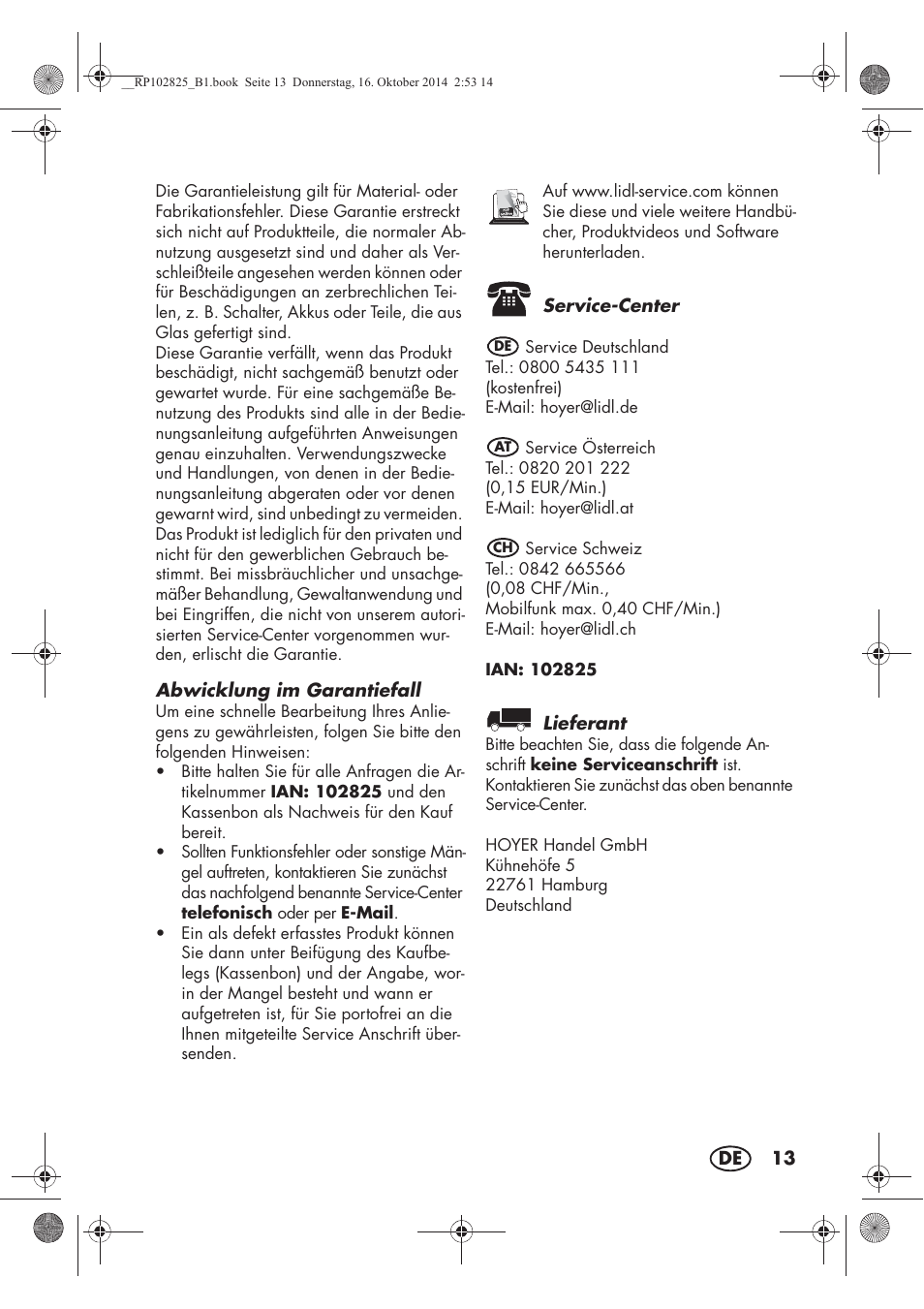 Silvercrest SWEW 750 B2 User Manual | Page 15 / 54