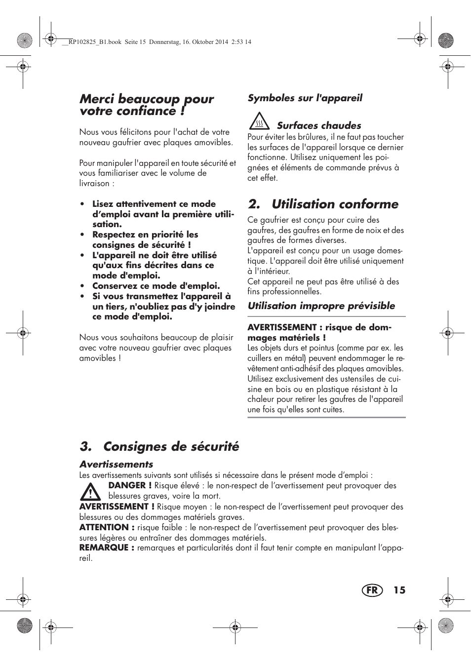 Merci beaucoup pour votre confiance, Utilisation conforme, Consignes de sécurité | Silvercrest SWEW 750 B2 User Manual | Page 17 / 54