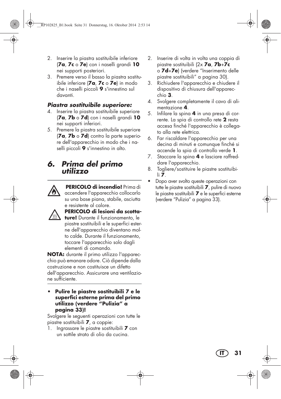 Prima del primo utilizzo | Silvercrest SWEW 750 B2 User Manual | Page 33 / 54