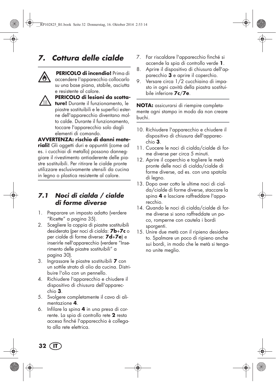Cottura delle cialde | Silvercrest SWEW 750 B2 User Manual | Page 34 / 54