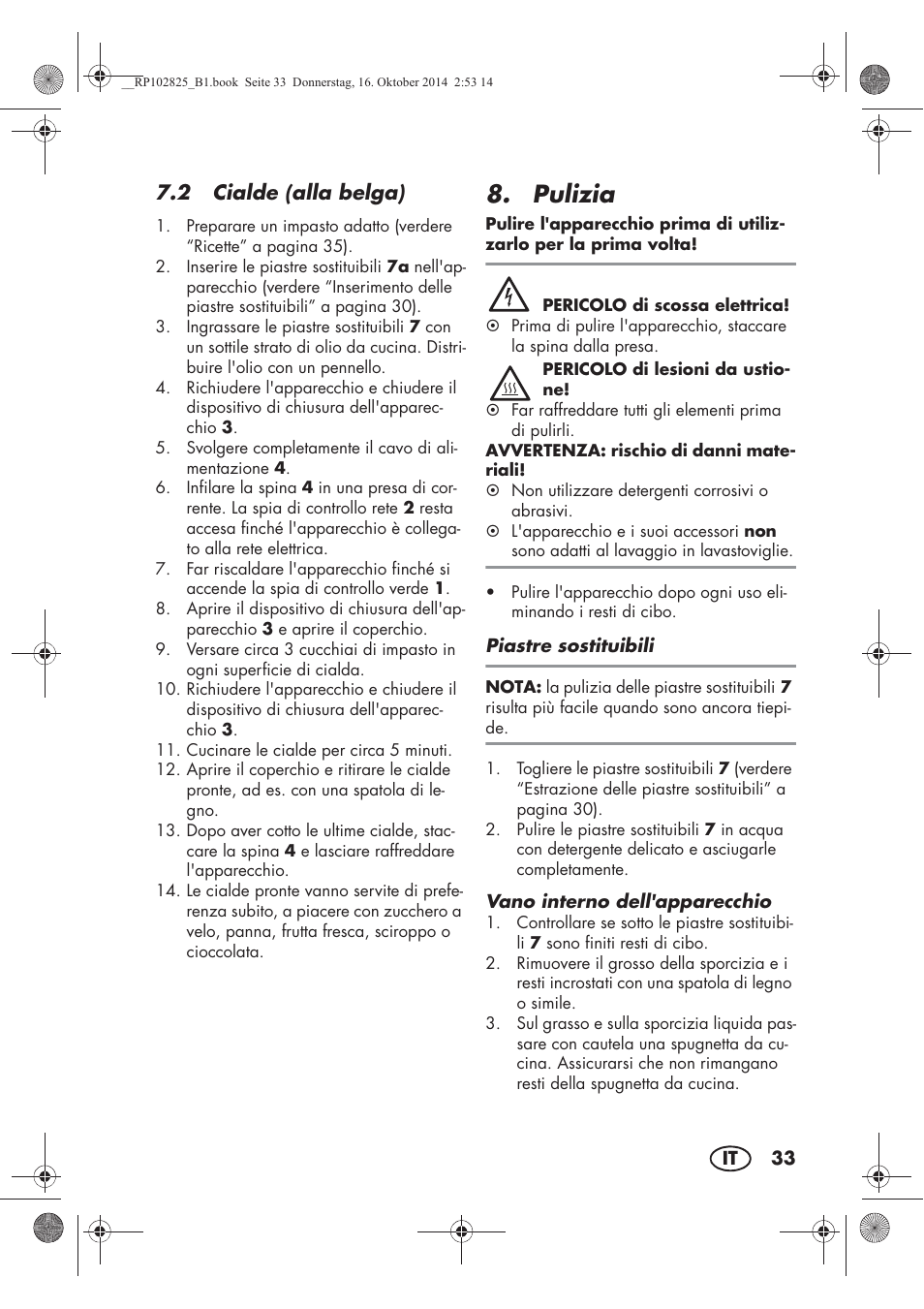 Pulizia | Silvercrest SWEW 750 B2 User Manual | Page 35 / 54