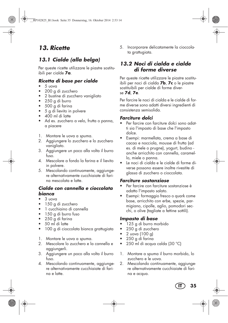 Ricette | Silvercrest SWEW 750 B2 User Manual | Page 37 / 54