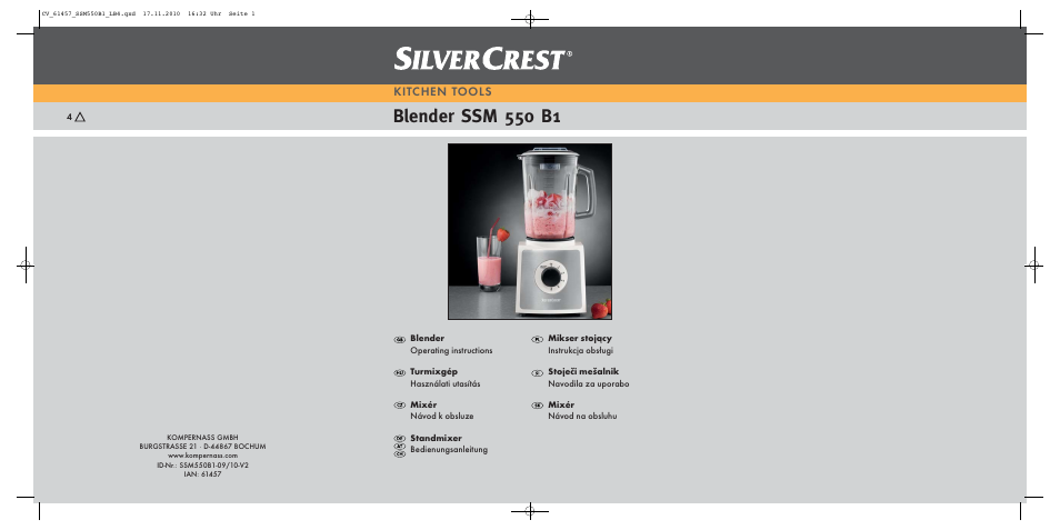 Silvercrest SSM 550 B1 User Manual | 72 pages